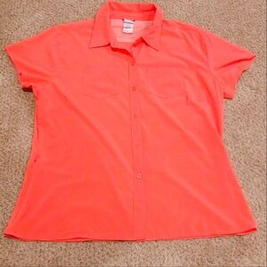 Womens North Face Button Up Short Sleeve Shirt - XL ( Fits Like A Large )
